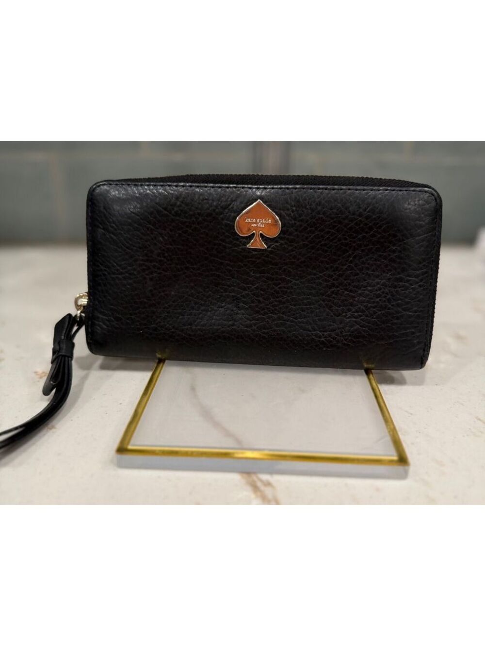 Kate Spade Leroy Street Neda Zip-Around Leather Wallet - Black